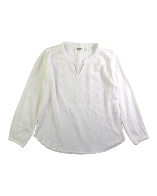 A White Long Sleeve Shirts from Hartford in size 6T for girl. (Front View)