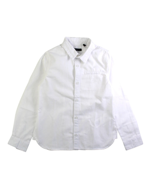 A White Long Sleeve Shirts from IKKS in size 6T for boy. (Front View)