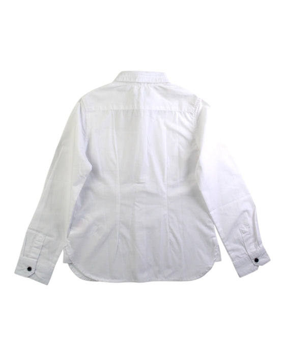 A White Long Sleeve Shirts from IKKS in size 6T for boy. (Back View)