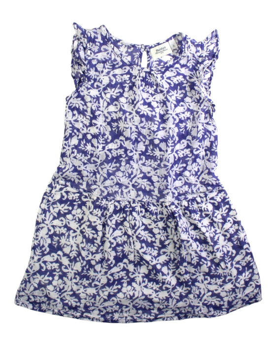 A Blue Sleeveless Dresses from Hartford in size 6T for girl. (Front View)