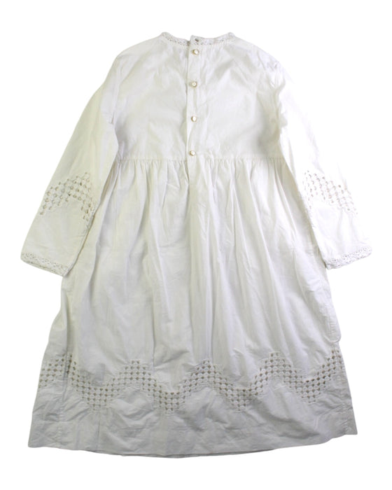 A White Long Sleeve Dresses from Bonpoint in size 4T for girl. (Back View)