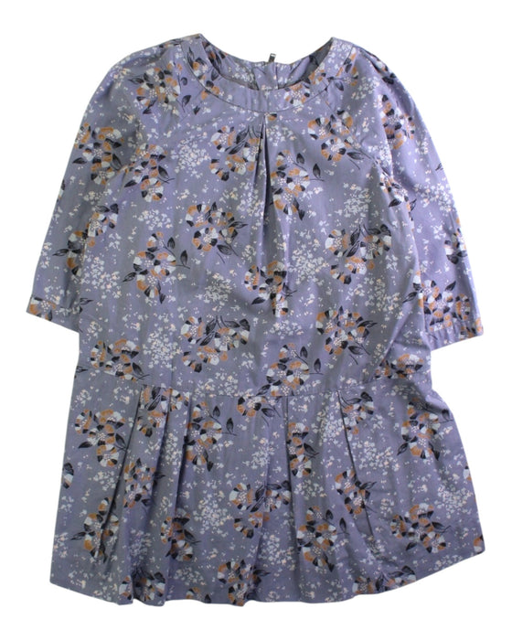 A Purple Long Sleeve Dresses from Bonpoint in size 6T for girl. (Front View)