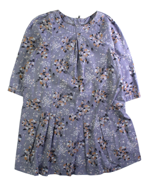 A Purple Long Sleeve Dresses from Bonpoint in size 6T for girl. (Front View)
