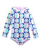A Multicolour Swimsuits from Seed in size 6T for girl. (Front View)