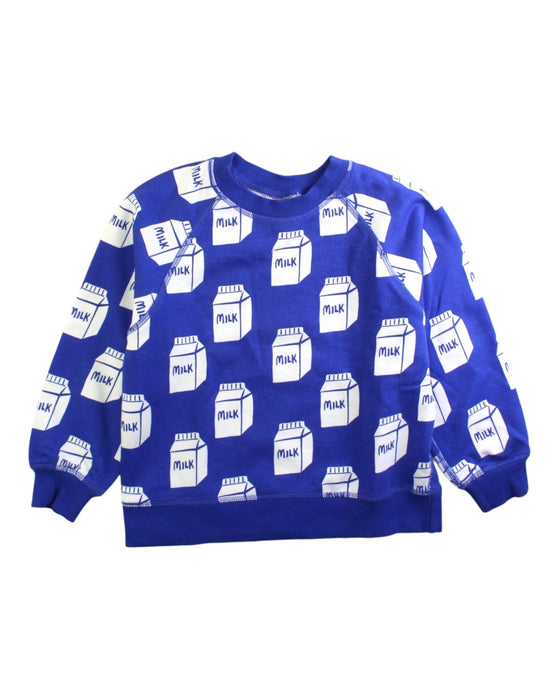 A Blue Crewneck Sweatshirts from Hanna Andersson in size 5T for neutral. (Front View)