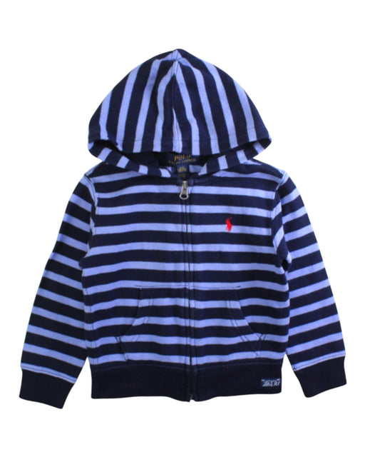 A Navy Hooded Sweatshirts from Polo Ralph Lauren in size 3T for boy. (Front View)