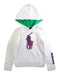 A White Hooded Sweatshirts from Polo Ralph Lauren in size 5T for boy. (Front View)