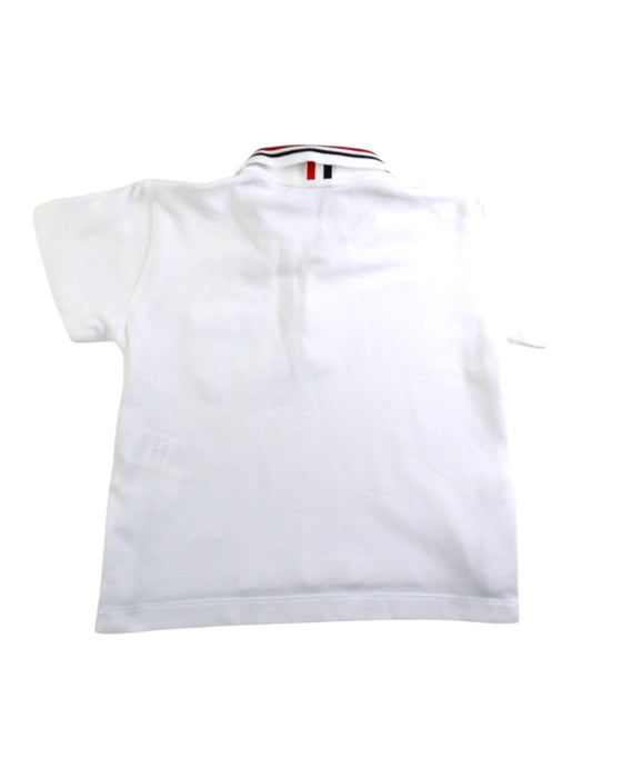 A White Short Sleeve Polos from Thom Browne in size 4T for boy. (Back View)