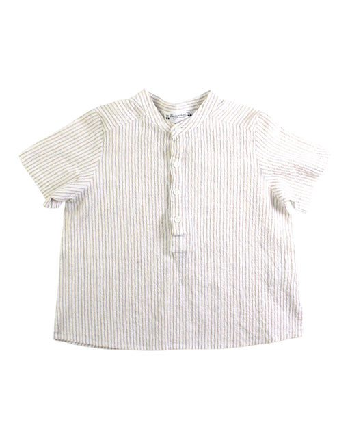 A White Short Sleeve Shirts from Bonpoint in size 4T for boy. (Front View)