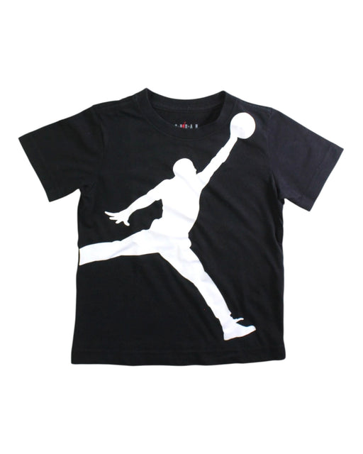 A Black Short Sleeve T Shirts from Air Jordan in size 4T for boy. (Front View)
