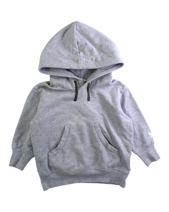 A Grey Hooded Sweatshirts from Y-3 in size 4T for boy. (Front View)