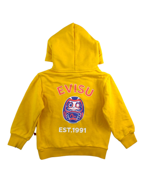 A Yellow Hooded Sweatshirts from Evisu in size 2T for neutral. (Back View)