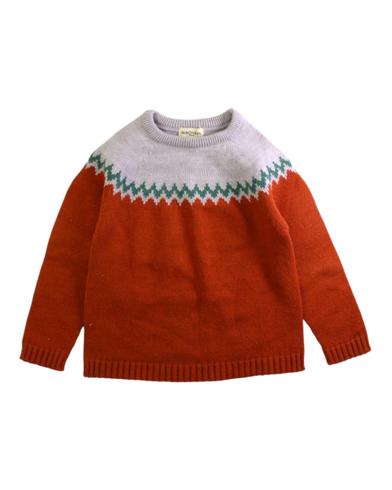 A Orange Knit Sweaters from MiBONBoN in size 4T for boy. (Front View)
