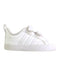 A White Sneakers from Adidas in size 12-18M for neutral. (Front View)
