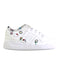 A White Sneakers from Adidas in size 12-18M for girl. (Front View)