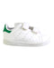 A White Sneakers from Adidas in size 12-18M for neutral. (Front View)