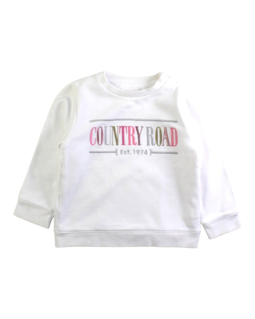 A White Crewneck Sweatshirts from Country Road in size 18-24M for girl. (Front View)