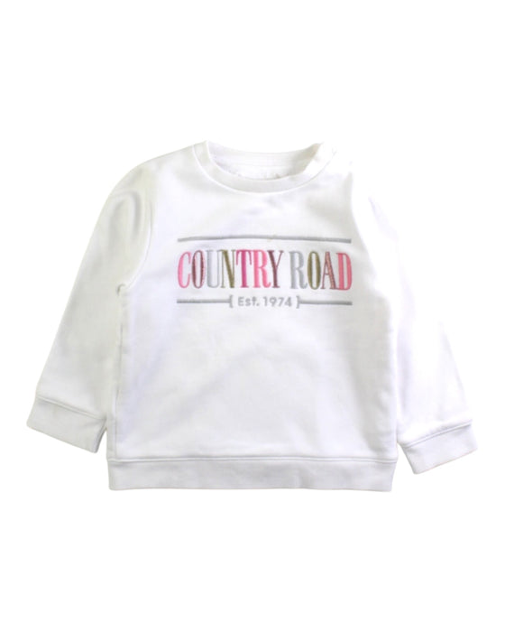 A White Crewneck Sweatshirts from Country Road in size 18-24M for girl. (Front View)