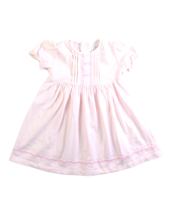 A Pink Short Sleeve Dresses from Emile et Rose in size 0-3M for girl. (Front View)