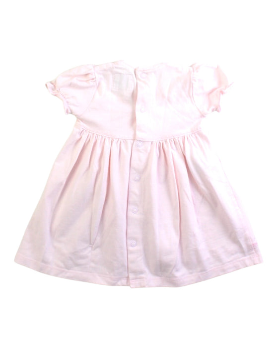 A Pink Short Sleeve Dresses from Emile et Rose in size 0-3M for girl. (Back View)