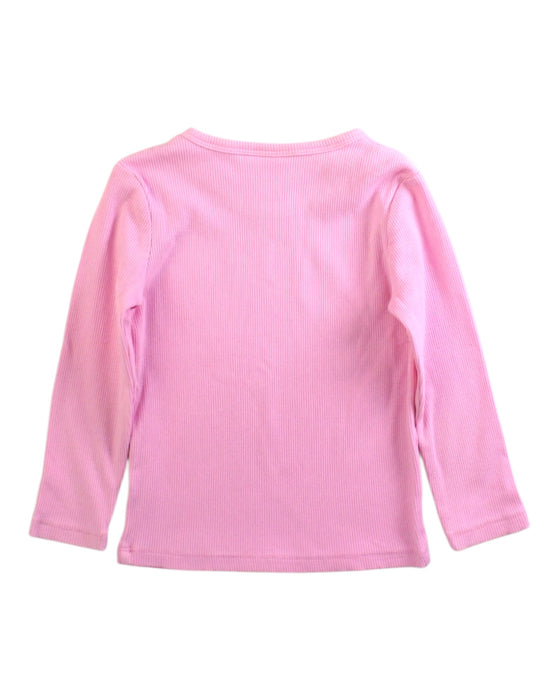 A Pink Long Sleeve Tops from Seed in size 2T for girl. (Back View)