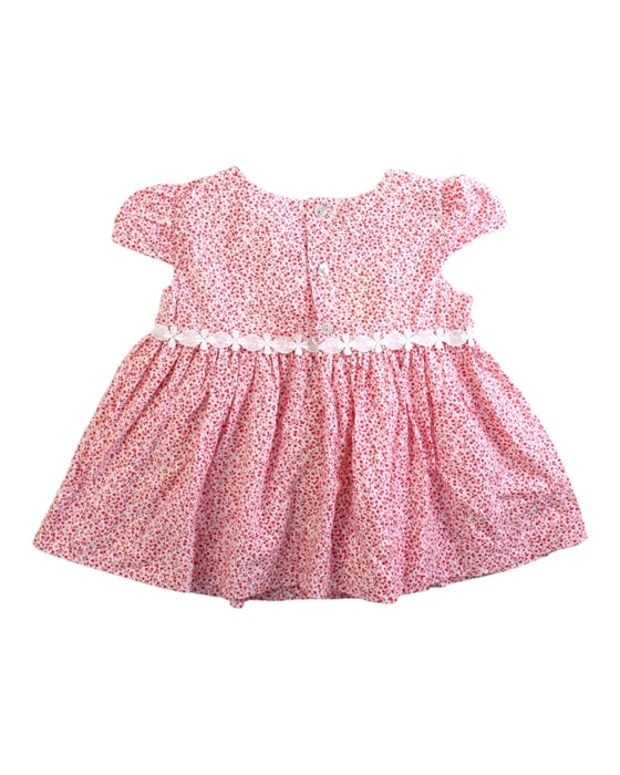 A Pink Short Sleeve Dresses from Momonittu in size 3-6M for girl. (Back View)