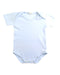 A Blue Short Sleeve Bodysuits from Organic Natural Charm in size 3-6M for neutral. (Front View)