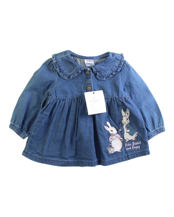 A Blue Long Sleeve Tops from Peter Rabbit in size 6-12M for girl. (Front View)
