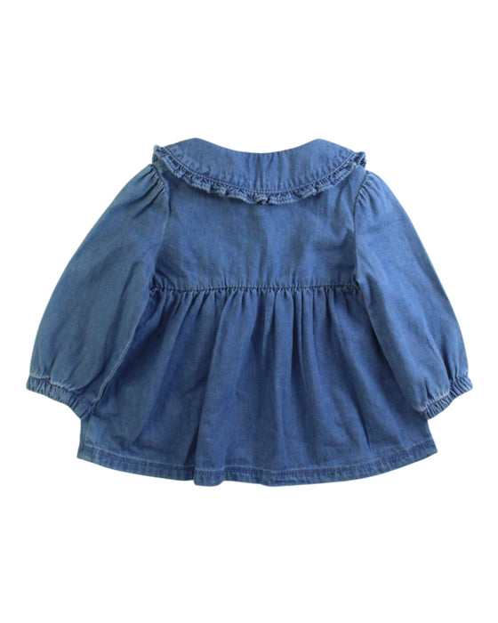 A Blue Long Sleeve Tops from Peter Rabbit in size 6-12M for girl. (Back View)