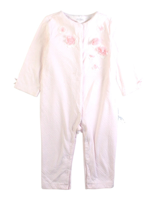 A Pink Long Sleeve Jumpsuits from Mides in size 6-12M for girl. (Front View)