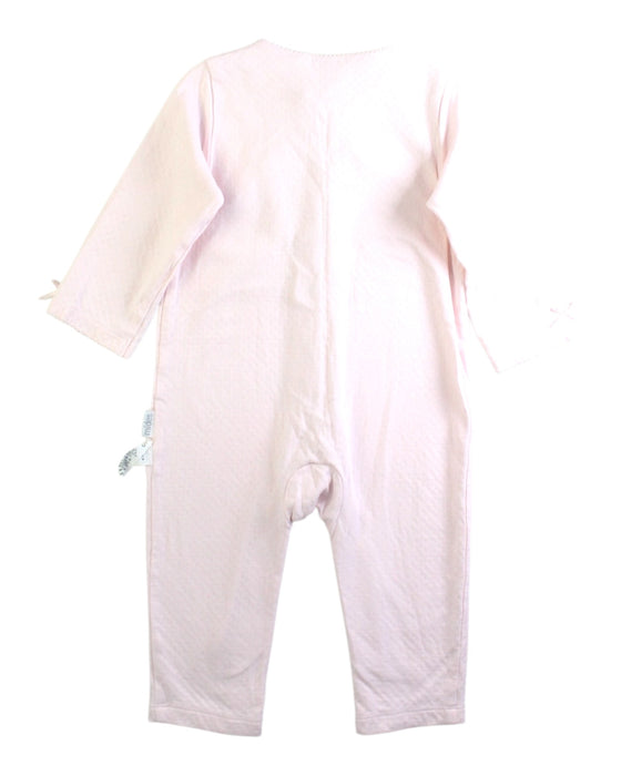 A Pink Long Sleeve Jumpsuits from Mides in size 6-12M for girl. (Back View)
