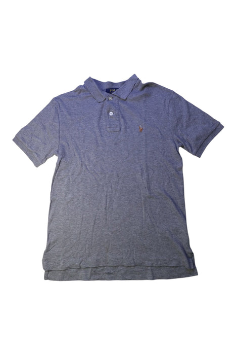 A Blue Short Sleeve Polos from Polo Ralph Lauren in size 10Y for boy. (Front View)