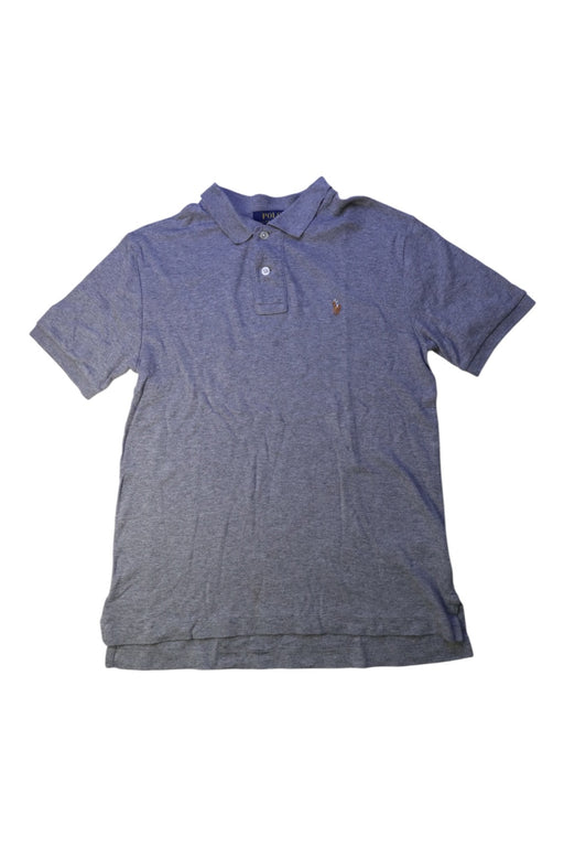 A Blue Short Sleeve Polos from Polo Ralph Lauren in size 10Y for boy. (Front View)