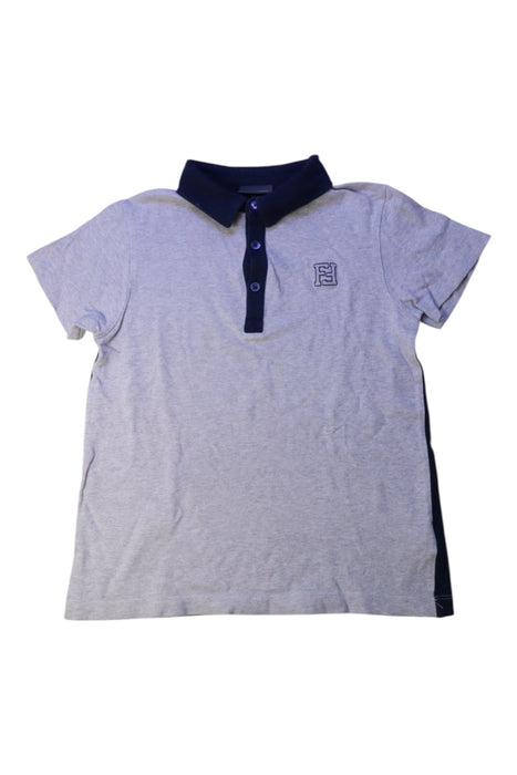 A Grey Short Sleeve Polos from Fendi in size 10Y for boy. (Front View)