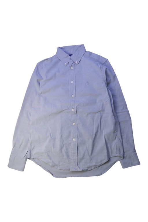 A Blue Long Sleeve Shirts from Ralph Lauren in size 10Y for boy. (Front View)