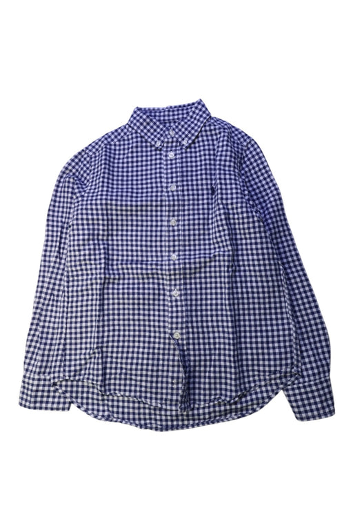A Blue Long Sleeve Shirts from Ralph Lauren in size 10Y for boy. (Front View)