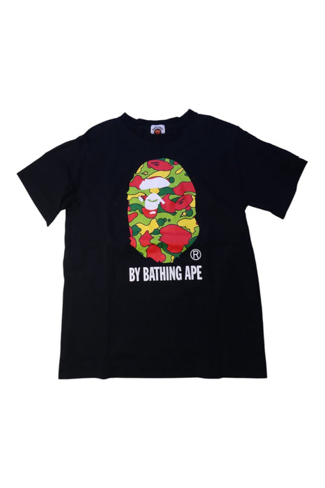 A Black Short Sleeve T Shirts from Bape by A Bathing Ape in size 10Y for boy. (Front View)