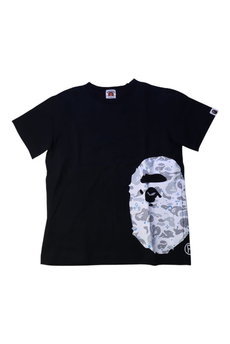 A Black Short Sleeve T Shirts from Bape by A Bathing Ape in size 10Y for boy. (Front View)