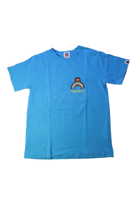 A Blue Short Sleeve T Shirts from Bape by A Bathing Ape in size 10Y for boy. (Front View)