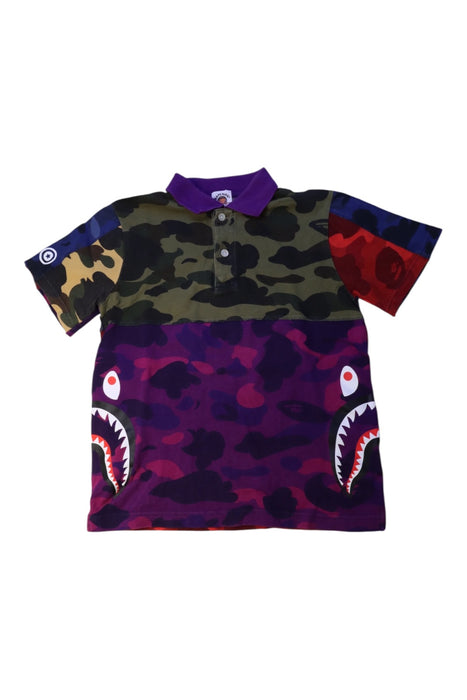 A Multicolour Short Sleeve Polos from Bape by A Bathing Ape in size 10Y for boy. (Front View)