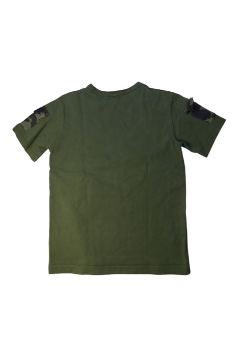 A Green Short Sleeve T Shirts from Bape by A Bathing Ape in size 12Y for boy. (Back View)