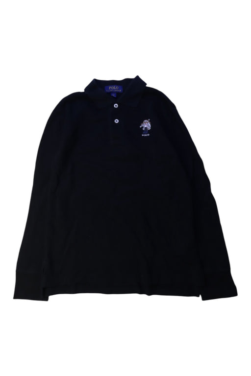 A Black Long Sleeve Polos from Polo Ralph Lauren in size 8Y for boy. (Front View)