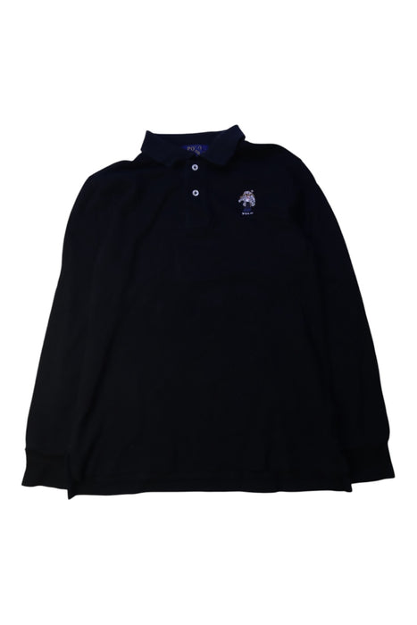 A Navy Long Sleeve Polos from Polo Ralph Lauren in size 10Y for boy. (Front View)