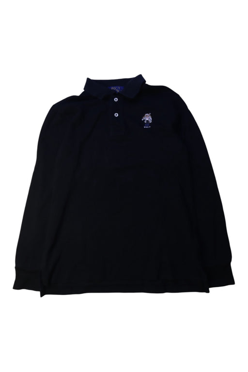 A Navy Long Sleeve Polos from Polo Ralph Lauren in size 10Y for boy. (Front View)