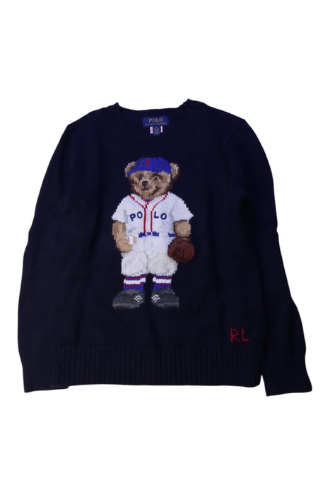 A Navy Knit Sweaters from Polo Ralph Lauren in size 10Y for boy. (Front View)