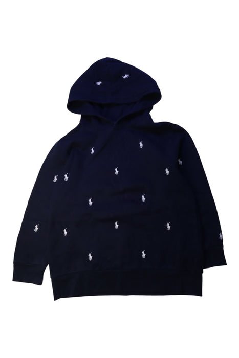 A Navy Hooded Sweatshirts from Polo Ralph Lauren in size 14Y for boy. (Front View)