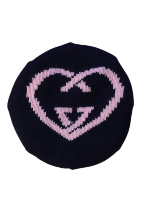 A Black Winter Hats from Gucci in size 6T for girl. (Front View)