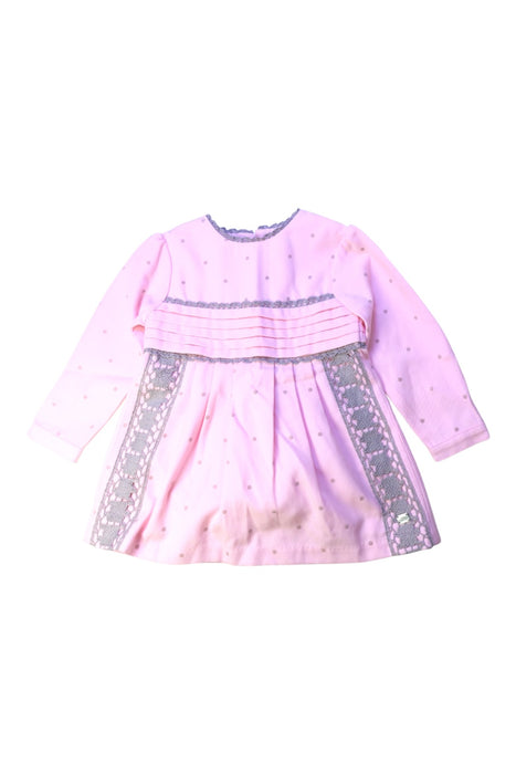 A Pink Long Sleeve Dresses from Tutto Piccolo in size 2T for girl. (Front View)