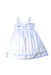 A Blue Sleeveless Dresses from Nicholas & Bears in size 2T for girl. (Back View)
