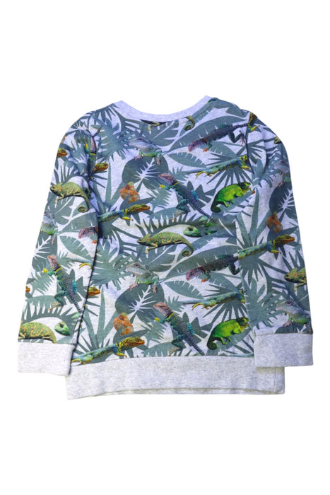 A Green Crewneck Sweatshirts from Seed in size 7Y for boy. (Back View)